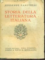 Storia della lett italiana. Vol II