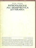 Introduzione all'ermeneutica letteraria