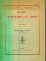 Manuel des etudes grecques et latines. Tome II