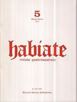 Habiate rivista quadrimestrale n 5 maggio/agosto 1977