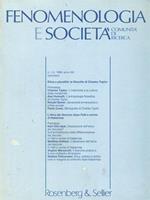 Fenomenologia e società n. 1-2 1996