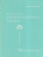 Bollettino della società filosofica italiana 166/gennaio-aprile 1999