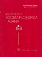 Bollettino della società filosofica italiana 151/gennaio-aprile 1994