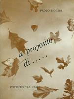 A proposito di...