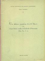 Una edizione sconosciuta de L'Otre con cinque lettere di Gabriele D'Annunzio