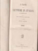 I fasti delle lettere in Italia. Prose
