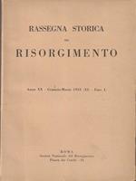   Rassegna storica del risorgimento anno XX - gennaio/marzo 1933