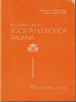   Bollettino della società filosofica italiana 158/maggio-agosto 1996