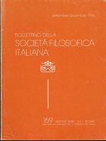   Bollettino della società filosofica italiana 159/settembre-dicembre 1996