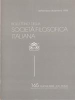   Bollettino della società filosofica italiana 165/settembre-dicembre 1998