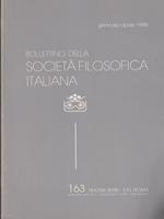   Bollettino della società filosofica italiana 163/gennaio-aprile 1998