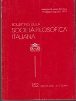   Bollettino della società filosofica italiana 152/maggio-agosto 1999