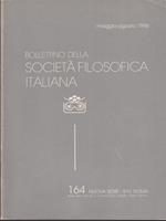   Bollettino della società filosofica italiana n.164/maggio-agosto 1998