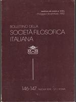   Bollettino della società filosofica italiana n. 146-147/maggio-dicembre 1992