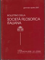   Bollettino della società filosofica italiana n. 172/maggio-aprile 2001