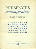   Presences contemporaines Litterature Tome III