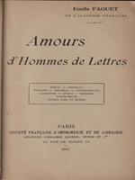 Amours d'hommes de lettres