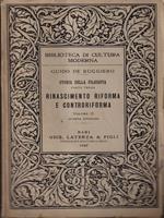   Storia della filosofia parte III - Rinascimento, riforma e controriforma