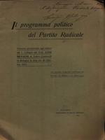   Dal resoconto stenografico: Il programma politico del Partito Radicale