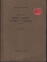 Scritti e appunti su Zeller e su Spinoza