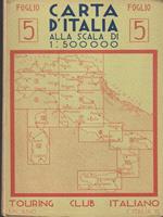 Carta d'Italia alla scala di 1:500000 foglio 5