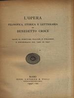L' opera filosofica, storica e letteraria di Benedetto Croce 1920-1941