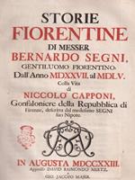   Storie fiorentine di messer Bernardo Segni 