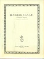   Roberto Ridolfi. Convegno di studi 15-16 novembre 1996