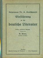   Einfuhrung in die deutsche literatur - Dritte erweiterte auflage