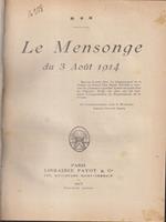 Le mensonge du 3 aout 1914