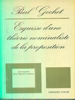 Esquisse d'une théorie nominaliste de la proposition