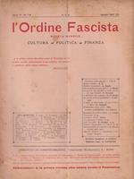 L' ordine fascista. Agosto 1927