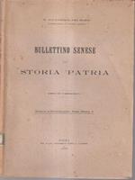 Bullettino Senese di Storia Patria anno XV 1908 - Fasc. I
