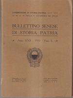 Bullettino Senese di Storia Patria anno XXII 1915 - Fasc. I