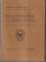Bullettino senese di storia patria anno XXI 1914 fasc. III