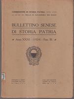 Bullettino senese di storia patria anno XXXI 1924 fasc. III