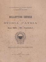 Bullettino senese di storia patria anno XVIII 1911 fasc. I