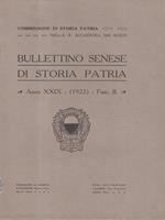 Bullettino senese di storia patria anno XXIX 1922 fasc. II