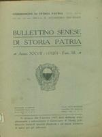 Bullettino senese di storia patria anno VII 1920 fasc III