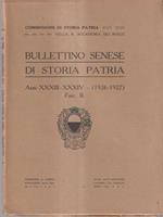 Bullettino senese di storia patria anno XXXIII-XXXIV 1926-1927 fasc II