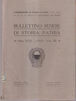 Bullettino senese di storia patria anno XXX 1923 fasc III