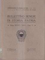 Bullettino senese di storia patria anno XXVI 1919 fasc I