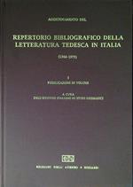 Repertorio bibliografico della letteratura tedesca in Italia (1966-1973) - I