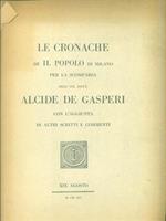 Le cronache de Il popolo di Milano per la scomparsa dell'On Dott Alcide de Gasperi