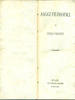 Saggi filosofici