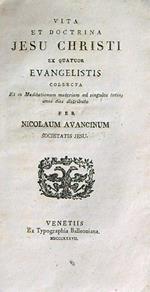 Vita et doctrina Jesu Christi ex quator evangelistis