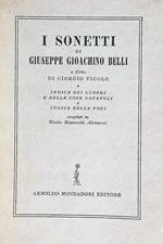 I Sonetti di Giuseppe Giachhino Belli. indice dei luoghi e delle cose notevoli e indice delle voci