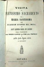 Visita al santissimo sacramento ed a Maria santissima per ciascun giorno del mese