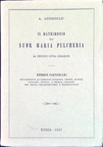 Il matrimonio di Suor Maria Pulchera