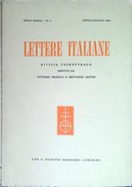 Lettere italiane Anno XXXVII - N. 2 - Aprile Giugno 1985